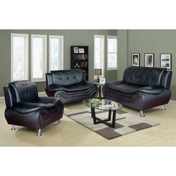 Orren Ellis Finck 3 Piece Living Room Set & Reviews Wayfair